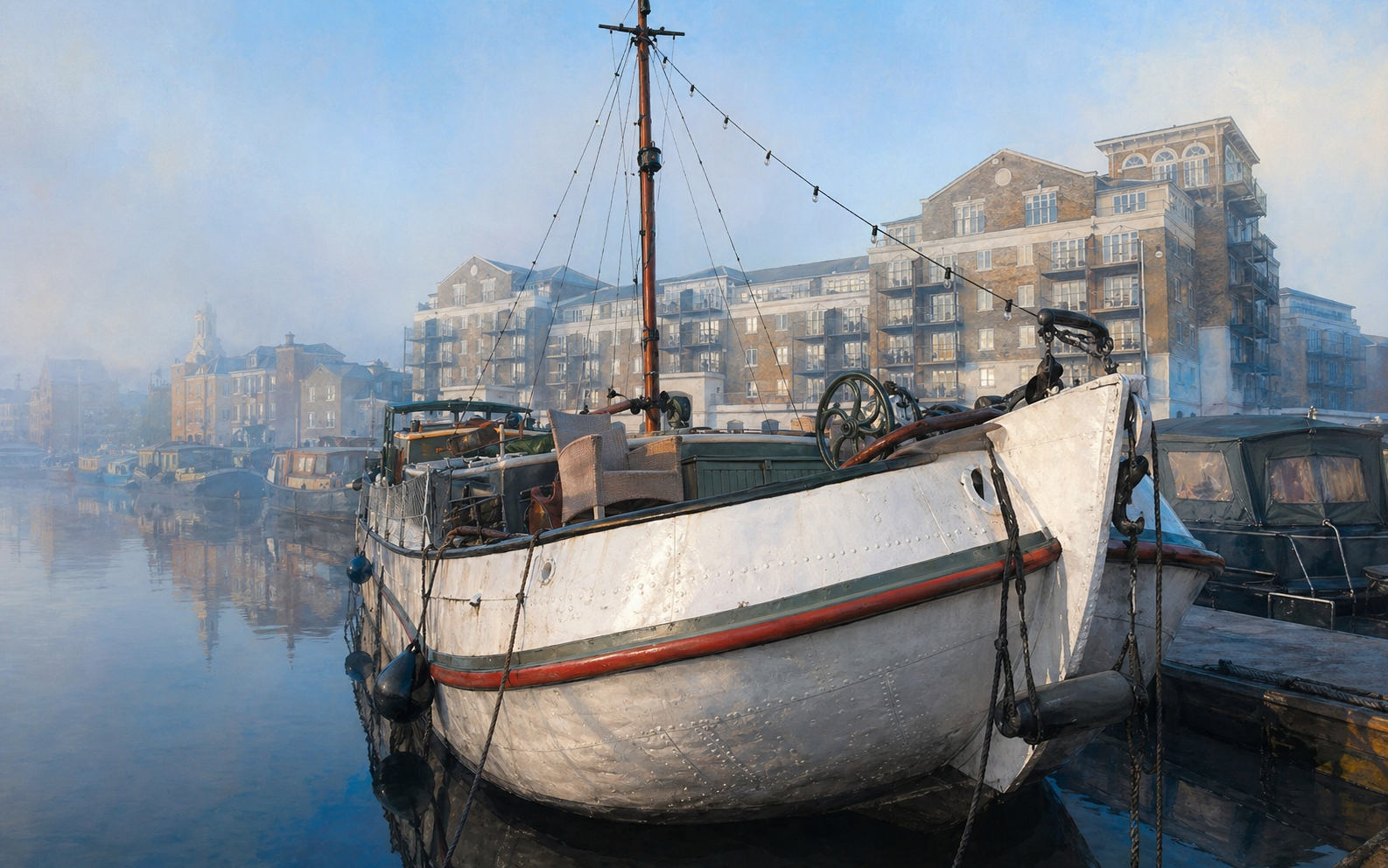 Misty morning water